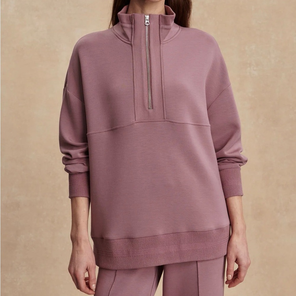 Varley Mauve Half-Zip Sweatshirt